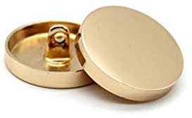 Seglory 10 Pack Ersetzen Metallknöpfe, Flacher Spiegel Knöpfe für Frauen Kleidung, Woolen Mantel, Mann Jacken, Hemd, Hose - Runder Geformter Nähender Knopf (Gold, 15mm)