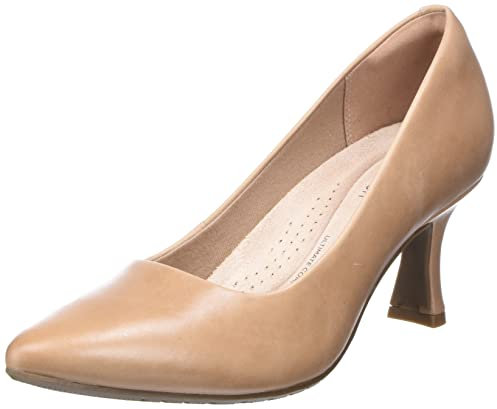 Clarks Women's Kataleyna Gem Pump, Warm Beige Lea, 5.5 UK