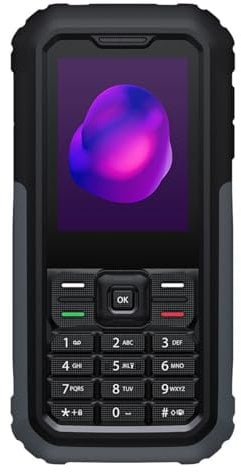 TCL 3189 - Teléfono Móvil 4G Rugerizado IP68 (Resiste Agua y Golpes, tecla SOS, Linterna, conectividad 4G, Cámara 2MP, Batería 2200mAh.) Negro y Gris