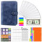 Binder Notizbuch A6, PU Leder Binder Taschen Notizbuch, Geldbinder, Money Organizer für Bargeld, Budget Ordner mit Reißverschluss Umschläge, Budget Wallet Binder Dividers