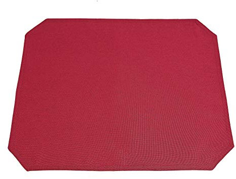 Leinen Optik Tischset Platzset 2er-Set 35 x 50 cm Dunkelrot Abwaschbar Wasserabweisend Fleckschutz Pflegeleicht mit Saumrand