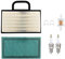 Uadme Rasentraktor Luftfilter Kit, Motor Luftfilter Kit Vorfilter Motorenteile Rasenmäher Ersatzteile mit Vorfilter Kraftstofffilter Clips Zündkerzen für 499486s 273638 5063b 18 PS 22 PS