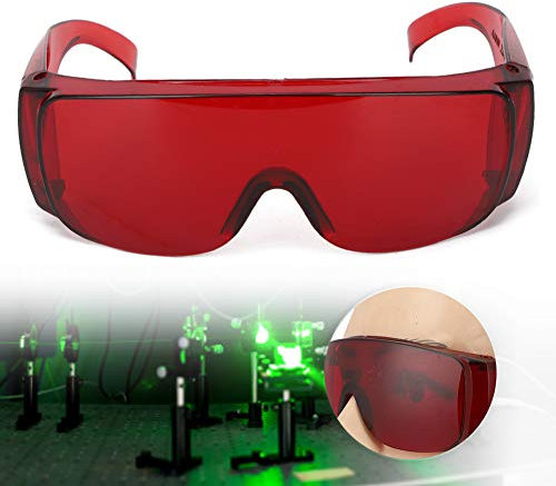 Lunettes de sécurité, 405 à 1064nm Lunettes Protection des Yeux Accessoire Industriel Lunettes de Protection pour Filtre de Lumière (Rouge)