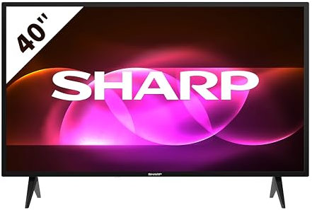 Sharp 40FA6E 40 LED TV, FHD, DVB-T2/S2, con piedini regolabili, 3xHDMI 2.1, 2xUSB, Dolby Digital Plus, Nero