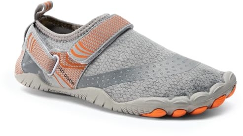 AQUASTIC Wasserschuhe für Erwachsene Aqua grau mit Sohle aus einem strapazierfähigen, rutschfesten Material und mit weicher Einlage aus 3 mm dickem Ethyl-Vinylacetat-Schaum - 39 EU