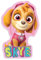 Herding Konturenkissen Paw Patrol Skye, ca. 33 x 24 x 5 cm, Polyester, Formkissen, Twin