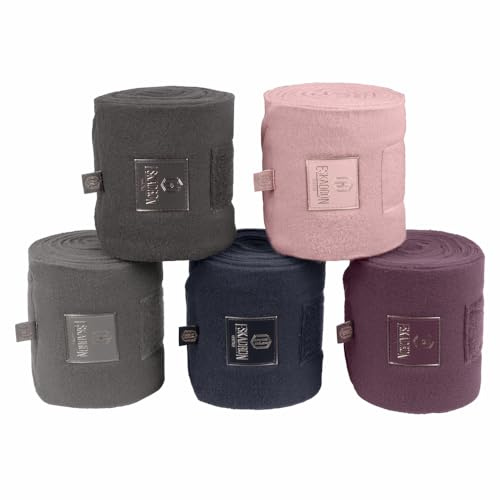 Eskadron Heritage Fleecebandagen 4er Set, Cassis, basaltgrey, Pearl Rose, Navy, Earl Grey Größe Pony
