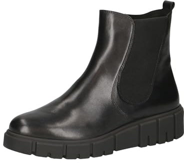CAPRICE Damen Chelsea Boots mit Reißverschluss Elegant, Schwarz (Black Nappa), 42 EU