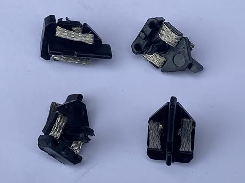 SSC Slot Cars Ersatzteile, 4 Easyfit Long Stem Car Guide Blades mit Zöpfen und 8 Ösen Kompatibel für Scalextric Slot Cars Modelle, Spielzeug DIY Teile Zubehör mit Geflecht