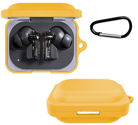 Lemxiee Flexible silicone case for Nothing Ear (a) case,Protective cover for Nothing Ear (a) (2024) -Yellow