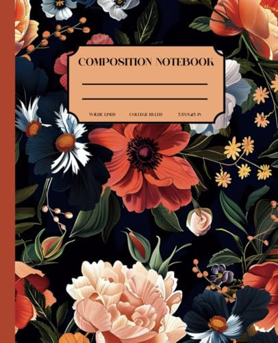 Composition notebook:: Vintage Garden 03 (White Pages)