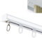Vibeo Gardinenschiene Einbau-Vorhangschienen zur Deckenmontage, Robuste Verdunkelungs-Deckenschiene für Vorhänge, Aluminium-Vorhangschienenset mit Haken und Rollen(White,2.5m(8.2ft))