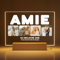 Greatminer Cadeau Personnalisé Amie avec Photo et Dédicace - Cadre Photo Personnalisé - Cadeau Anniversaire - Verre Acrylique 18x14 cm avec Option de Socle LED