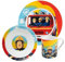 United Labels Sam le pompier Lot de 3 pièces pour enfants, arc-en-ciel, en porcelaine, avec assiette Ø 19 cm, tasse 220 ml et bol 330 ml, vaisselle pour enfants