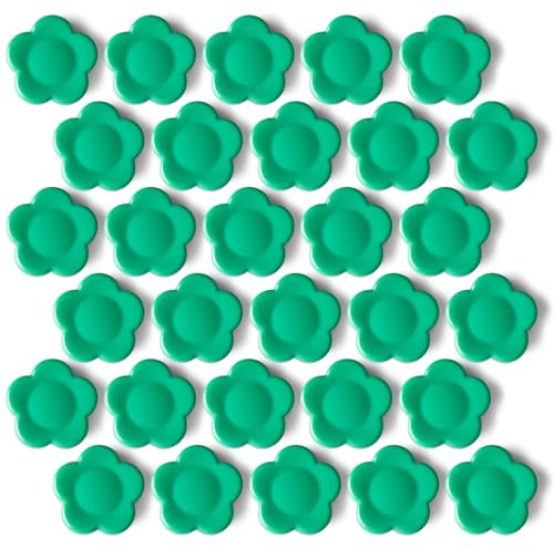 PYJLBX Magnete für Magnettafel - 30 Mini Magnete Stark | Bunte Sonnenblumen Magnet | Dekorative Kühlschrankmagnete | Kleine Whiteboard Magneten für Magnetwand, Pinnwand, Schule, Büro, Fotos (Grün)