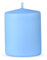HS Candle Stumpenkerzen Hellblau, Größe Ø7 x 8 cm, Wachskerzen lange Brenndauer bis zu 20 Std. - unparfümierte Säulenkerzen - viele Farben/Größen