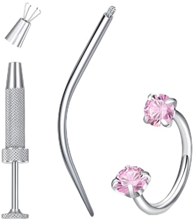 MODRSA Septum-Piercing Nasenpiercing Nasenring Lippenpiercing-Ring: 20G G23 Titan Hufeisen Piercing Nase Helix Tragus Piercings Silber Damen 8mm