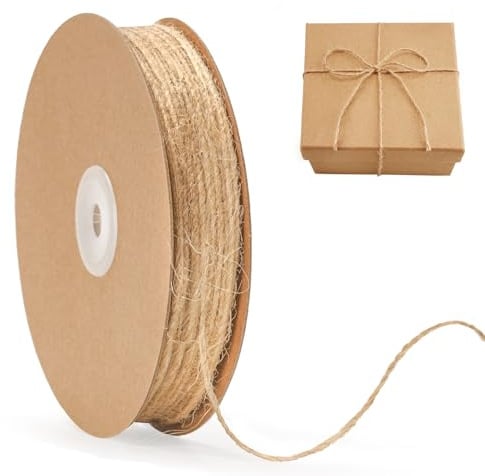 G2PLUS 100m Cuerda de Yute Natural,1.5mm Hilo Yute,Cuerda de Jardinería