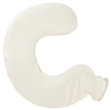 SUNGOOYUE U-förmiger Wärmflaschen-Nackenwärmer, 1 L Spritzwassergeschütztes Gummi-Heizkissen mit Abnehmbarem Bezug Zur Linderung von Schulterschmerzen, Reisekissen für den Winter (Beige)