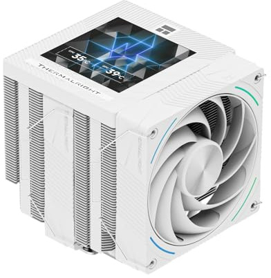 Thermalright Phantom Spirit 120 Vision Snow CPU Cooler, PC Heatsink Cooler 7 Heat Pipes, 3.95’’ Magnetic Display Screen with 480x480 Resolution,for AM4/AM5 and Intel LGA1700/1851/115x