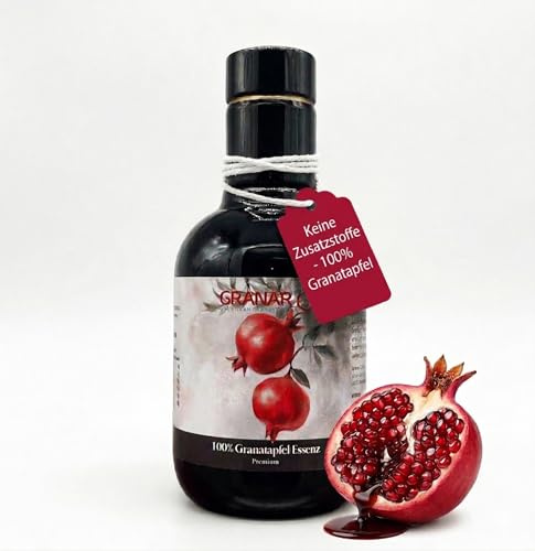 Granar Premium Bio Granatapfel Essenz, Extrakt, Nar Eksi, 250ml, Rein Natürlich ohne Zusätze, Fruchtig-Säuerlich, Vegetarisch (3 x 250ml)
