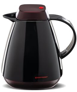 ROTPUNKT Isolierkanne 650 I 1,0 Liter I Glaseinsatz- Geschmacksneutral I Thermosflasche I Thermoskanne I 24h Heiß / 36h Kalt I Robust u. Langlebig I schadstoffrei I ristretto