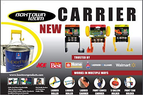 Boxtown Team Carrier (Yellow), Ladder Handle, Ladder Accessories, Drill Gun Holster, Ladder Paint can Holder, Multipurpose Tool, Multi Function Tool