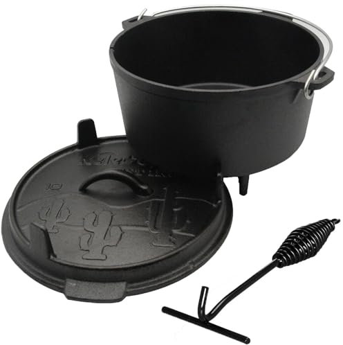 Keleday Poêle en fonte four hollandais 6QT