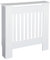 HOMCOM MDF Radiator Cover Wooden Cabinet Shelving Home Office Vertical Slatted Vent White 78L x 19W x 81H