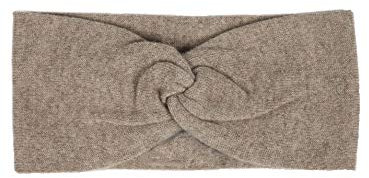 Zwillingsherz Damen Uni aus 100% Kaschmir Stirnband, Beige, Einheitsgröße