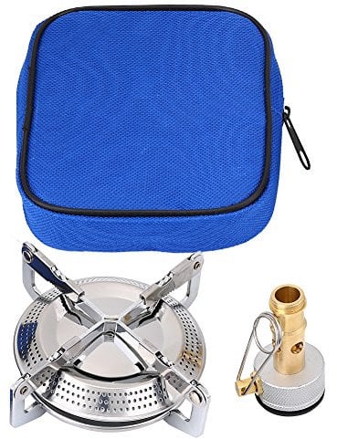 Camping Herd Brenner Tragbare Camping Gasherd Mini Winddicht Rucksack Herd Outdoor Herd Brenner mit Herd Anschluss Aufbewahrungstasche für Outdoor Wandern Picknick BBQ