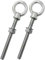 M8 x 80mm Lifting Long Eye Bolt Longshank with Full Nuts and Washer Stainless Steel Marine Grade (Pack of 2)