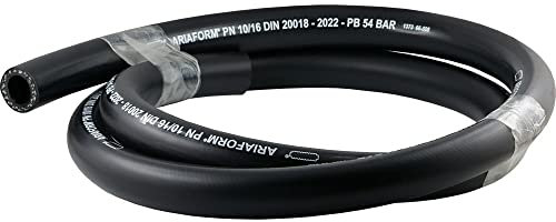 Fittingteile - Meterware Druckluftschlauch Wasserschlauch Gummischläuche Schwarz Industrieschläuche (Schlauch Ø Innen: 9,00 mm)