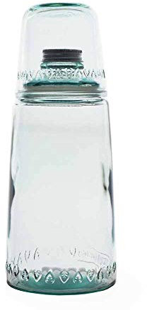 Grehom Recycled Glass Carafe & Tumbler Set- Agua; 1.1 Litre Carafe & 250 ml Tumbler