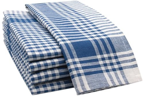 ZOLLNER 5er Set Geschirrtücher - Baumwolle in 50x70 cm - saugstarke und robuste Küchentücher - waschbar bis 60°C – in rot weiß kariert - Gastronomiequalität - Oeko Tex® Zertifiziert