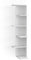 Vicco Eckregal Tera, stehendes Bücherregal, Weiß, 37 x 140.1 cm
