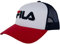FILA Unisex Beppu Trucker Cap Linear Logo Snap Back Baseballkappe, True Red-Bright White-Medieval Blue, 31 EU