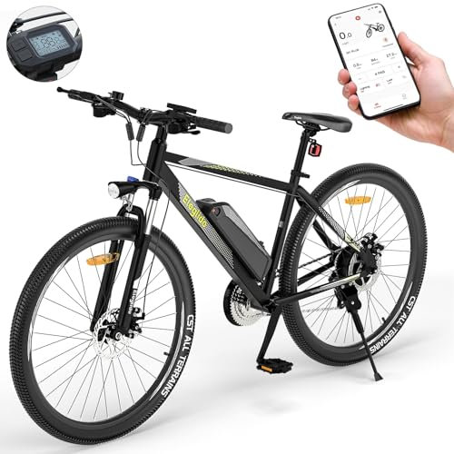 Eleglide Electric Bike, M1 Plus 27.5‘’/29'' E Mountain Bike, Electric Bicycle for Adults, Commute E-bike with 12.5Ah Removable Battery, LCD Display, Dual Disk Brake, Specialist 21 Speed (Inches, 27.5)