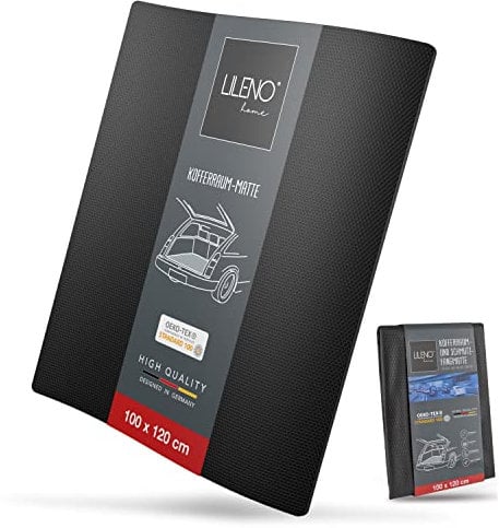 LILENO HOME Universal Anti Rutsch Schmutzmatte [100x120cm] Zuschneidbar und Wasserdicht - Antirutschmatte Auto - Kofferraummatte - Antirutschmatte Schubladen - Kofferraum Schutzmatte