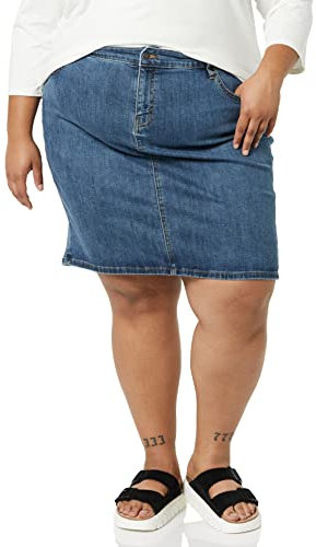 Amazon Essentials Jupe en Jean Classique à 5 Poches (Disponible en Grande Taille) Femme, Délavé Moyen, 40