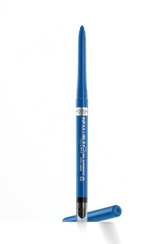 L'Oréal Paris Matita Automatica in Gel Infaillible 36H Grip Liner, Tratto Sfumabile a Lunga Tenuta, Waterproof, Formula in Gel, Tonalità: 06 Electric Blue