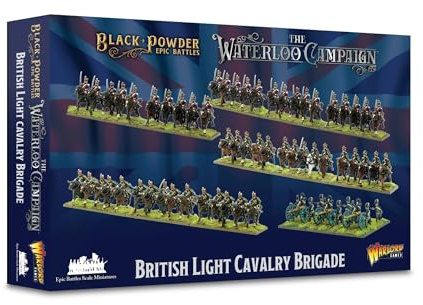 Black Powder Epic Battles Waterloo - British Light Cavalry Brigade | Black Powder, Hobbyfiguren und Zubehör, 13–15 mm, epische Miniaturen für Tabletop Wargaming