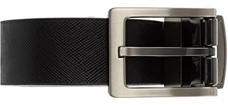 GUESS Herren Gürtel BMU106LEA30-BBN (Schwarz, L)