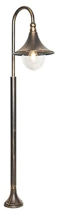 Qazqa daphne - Lampe sur pied extérieur - 1 lumière - L 36.5 cm - Doré/Laiton - Classique/Antique - éclairage extérieur