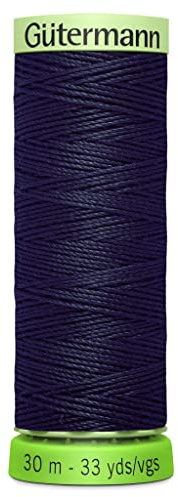 Gutermann 723665 339 Sew All 100% Recycled Top Stitch Thread 30mtr, Midnight Blue, One Size