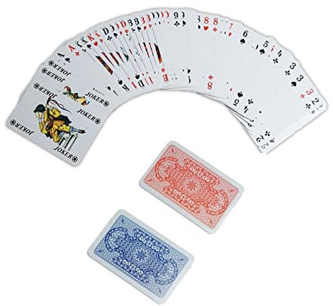 aquariumpflanzen.net Romme Spielkarten, 55 Blatt (Rot/Blau) Canasta Bridge
