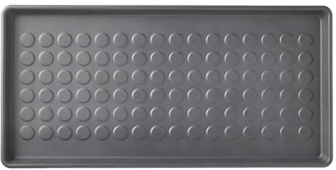 Home Stuff Boot Tray for Heavy Duty Floor Protection - Water Resistant Plastic Utility Shoe Mat for Indoor and Outdoor Use in All Seasons, Black 71x35 CM (5 Pack)
