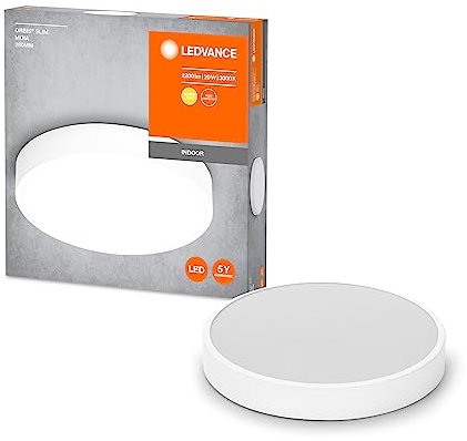 Ledvance ORBIS SLIM Moia LED Deckenleuchte, weiß, 20W, 2200lm, 280mm Durchmesser, sehr homogene Lichtverteilung, abnehmbar LED-Modul, lange Lebensdauer, einfache Montage, modernes Design, 3000K