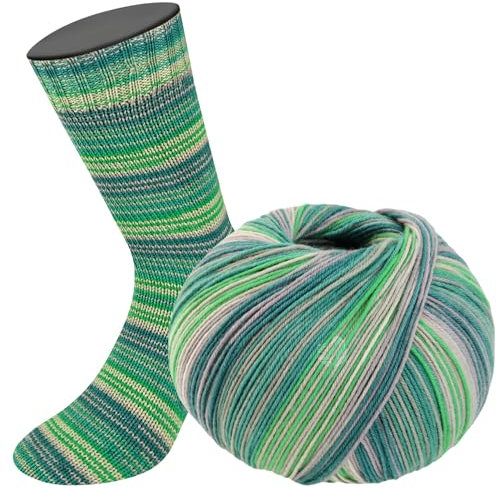 LANA GROSSA Meilenweit Seta | Hochwertiges Sockengarn mit Seidenanteil, waschmaschinenfest | Handstrickgarn 55% Schurwolle (Merino), Polyamid, & Seide | 100g Wolle zum Stricken & Häkeln | 400m Garn