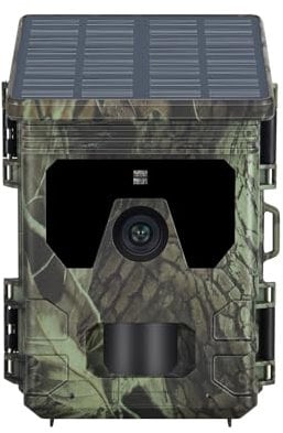 YTLJJ Cámara de Caza Solar Nocturna 4K 50MP, Incorporada 2600mah Batería Recargable de Litio, Trail Camera Profesional con Sensor de Movimiento Visión Nocturna, Impermeable IP65